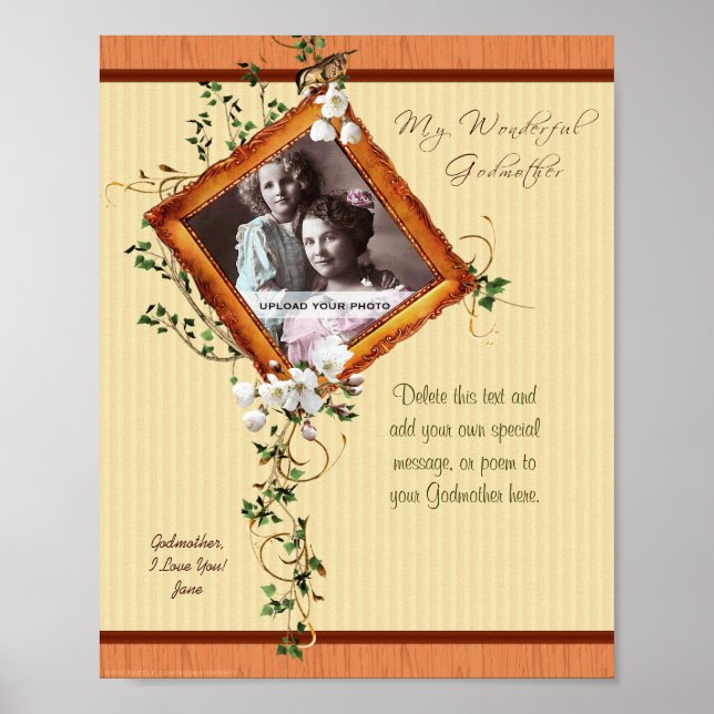 Benutzerdefinierte Druckvorlage für das Godmutter  Poster (Vorne)