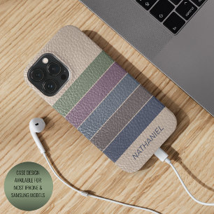 Benutzerdefinierte Dunkelblau Beige Braun Lila Grü iPhone 16 Pro Max Hülle