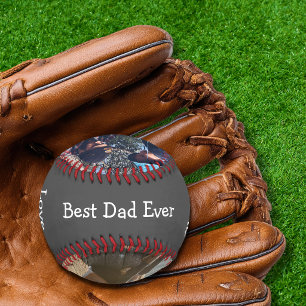 Benutzerdefinierte Dunkelgraue  Bester Vater überh Baseball