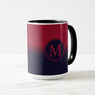 Benutzerdefinierte Dunkle Navy Blau Rot Bordeauxfa Tasse