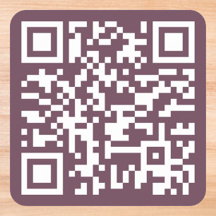 Benutzerdefinierte Dunkle Rosenrosa QR-Code Websit Quadratischer Aufkleber