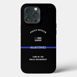 Benutzerdefinierte dünne blaue Linie US-Flagge für iPhone 13 Pro Hülle