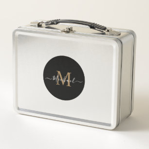Benutzerdefinierte Edelstahl-Lunchbox – Name & QR- Metall Brotdose