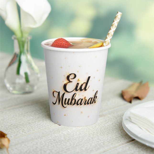 Benutzerdefinierte Eid Mubarak-Papierbecher EID DE Pappbecher (In Situ)