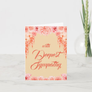 Benutzerdefinierte einfache Death Condolence Messa Dankeskarte