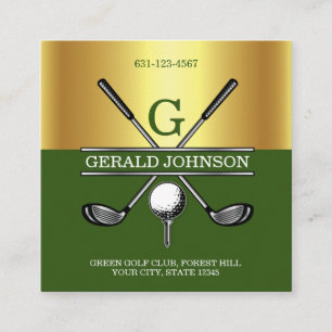 Benutzerdefinierte einfache elegante goldene Gradi Quadratische Visitenkarte