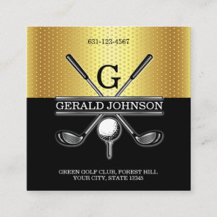 Benutzerdefinierte einfache elegante goldene Gradi Quadratische Visitenkarte