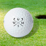 Benutzerdefinierte einfache, elegante Monogram-Ini Golfball<br><div class="desc">Personalisieren Sie die Initialen,  um ein großartiges Mongram Golfgeschenk zu erstellen und zu behalten. Entwickelt von Thisisnotme©</div>