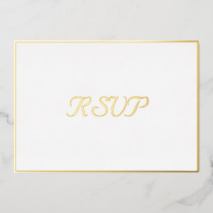 Benutzerdefinierte einfache elegante Party-RSVP We Folieneinladung