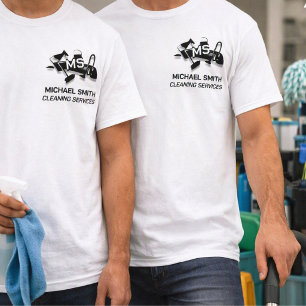 Benutzerdefinierte einfache Logo-Reinigungsdienste T-Shirt