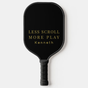 Benutzerdefinierte einfache lustige schwarze golde pickleball schläger