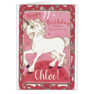 Benutzerdefinierte Einhorn-Papierpuppe-Birthday-Ka