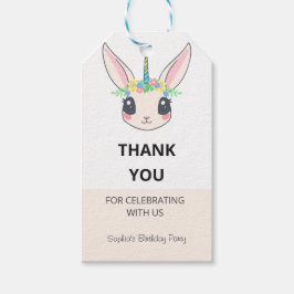 Benutzerdefinierte Einhorn Süße Pink Geburtstagsfe Geschenkanhänger