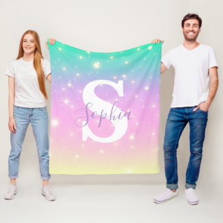 Benutzerdefinierte Einhorn-Zauber-Decke Fleecedecke