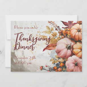 Benutzerdefinierte Einladung zum Thanksgiving-Dinn