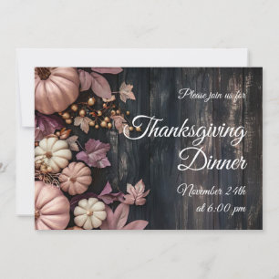 Benutzerdefinierte Einladung zum Thanksgiving-Dinn