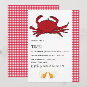 Benutzerdefinierte Einladung zur Crabfest-Party