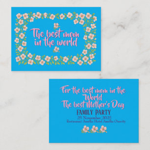 Benutzerdefinierte Einladungsnotiz zum Muttertag  Mitteilungskarte