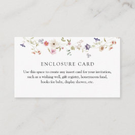 Benutzerdefinierte Einschlusskarte für die Wildblu Begleitkarte