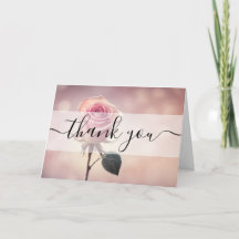Benutzerdefinierte Einzelne Rosa Rose Dankeschön