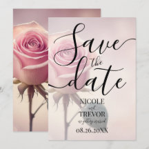 Benutzerdefinierte einzelne rosa Rosenhochzeit