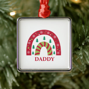Benutzerdefinierte einzigartige Weihnachtsfamilie  Ornament Aus Metall