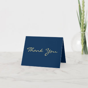 Benutzerdefinierte elegante blaue Dankeskarte für