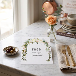 Benutzerdefinierte elegante Food Table Rose Shower Poster