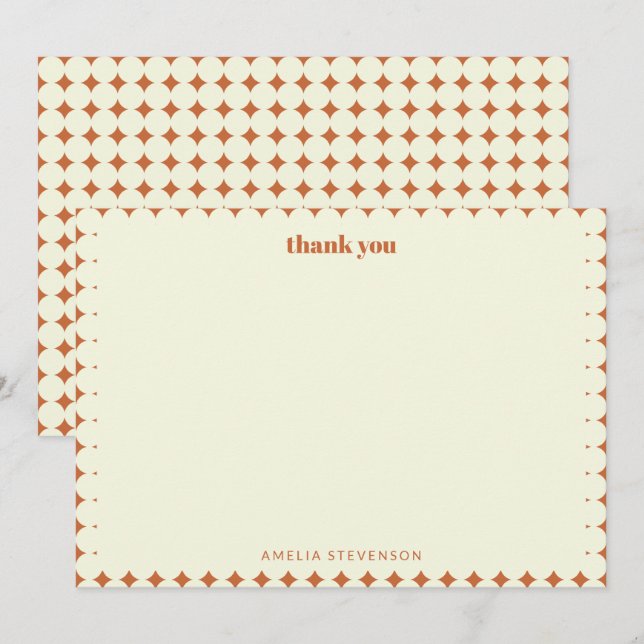 Benutzerdefinierte elegante geometrische Muster Wa Dankeskarte (Vorne/Hinten)