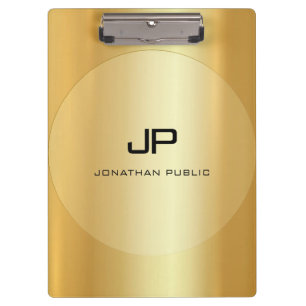 Benutzerdefinierte elegante Imitate Gold Monogram  Klemmbrett
