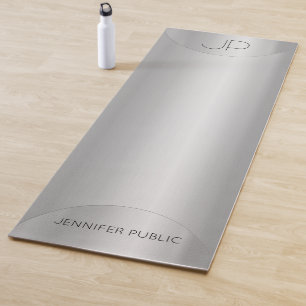Benutzerdefinierte Elegante Imitate Silver Monogra Yogamatte