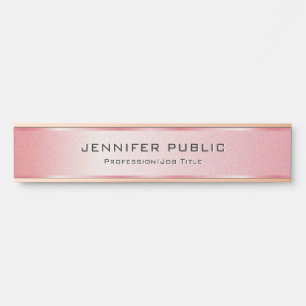 Benutzerdefinierte Elegante Moderne Rose mit einfa Türschild