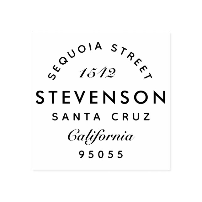 Benutzerdefinierte Elegante Moderne Rücksendeadres Gummistempel (Prägung)