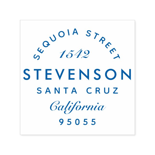 Benutzerdefinierte Elegante Moderne Rücksendeadres Permastempel (Design)