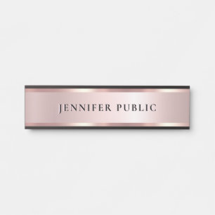Benutzerdefinierte elegante moderne Vorlage Luxe R Türschild