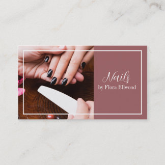 Benutzerdefinierte elegante Nail Saloon Business C Visitenkarte