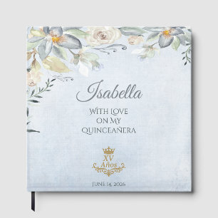 Benutzerdefinierte elegante Quinceañera 15. Geburt Gästebuch