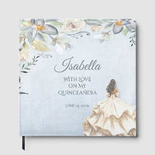 Benutzerdefinierte elegante Quinceañera 15. Geburt Gästebuch
