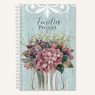 Benutzerdefinierte elegante retro botanische Wasse Notizbuch