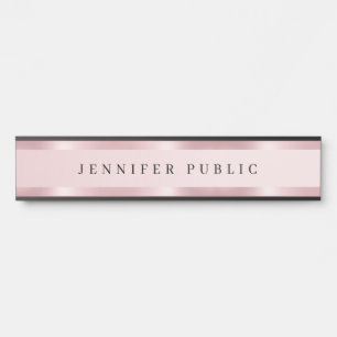Benutzerdefinierte elegante Vorlage Luxe Rose Gold Türschild