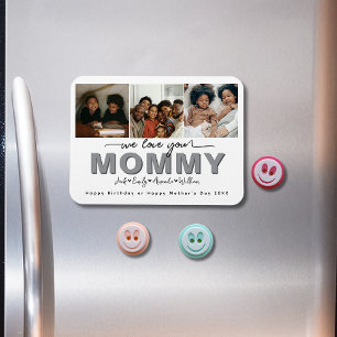 Benutzerdefinierte elegante Wir lieben dich Mama F Magnet