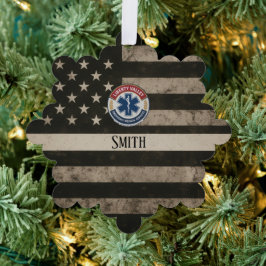 Benutzerdefinierte EMS dünne weiße Linie amerikani Ornament Karte