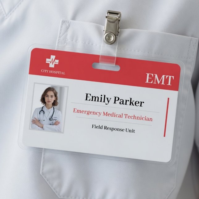 Benutzerdefinierte EMT-ID-Ausweisvorlage | Notfall Ausweis (Von Creator hochgeladen)