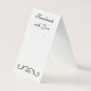 Benutzerdefinierte englische Scroll Tented Earring Visitenkarten
