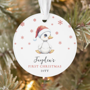 Benutzerdefinierte erste Weihnachten Wasserfarbe B Ornament