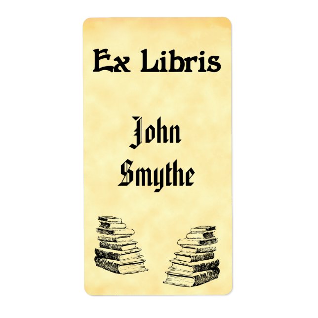 Benutzerdefinierte Ex-Libris-Vintage Buchdatenträg (Vorne)