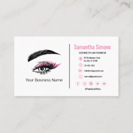 Benutzerdefinierte Eye Lash Extension Business Car Visitenkarte