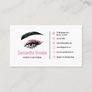 Benutzerdefinierte Eye Lash Extension Business Car Visitenkarte