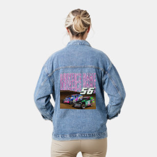 Benutzerdefinierte Fahrer-Foto-Denim-Jacke Jeansjacke