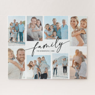 Benutzerdefinierte Familie 8 Foto-Collage Moderne Puzzle